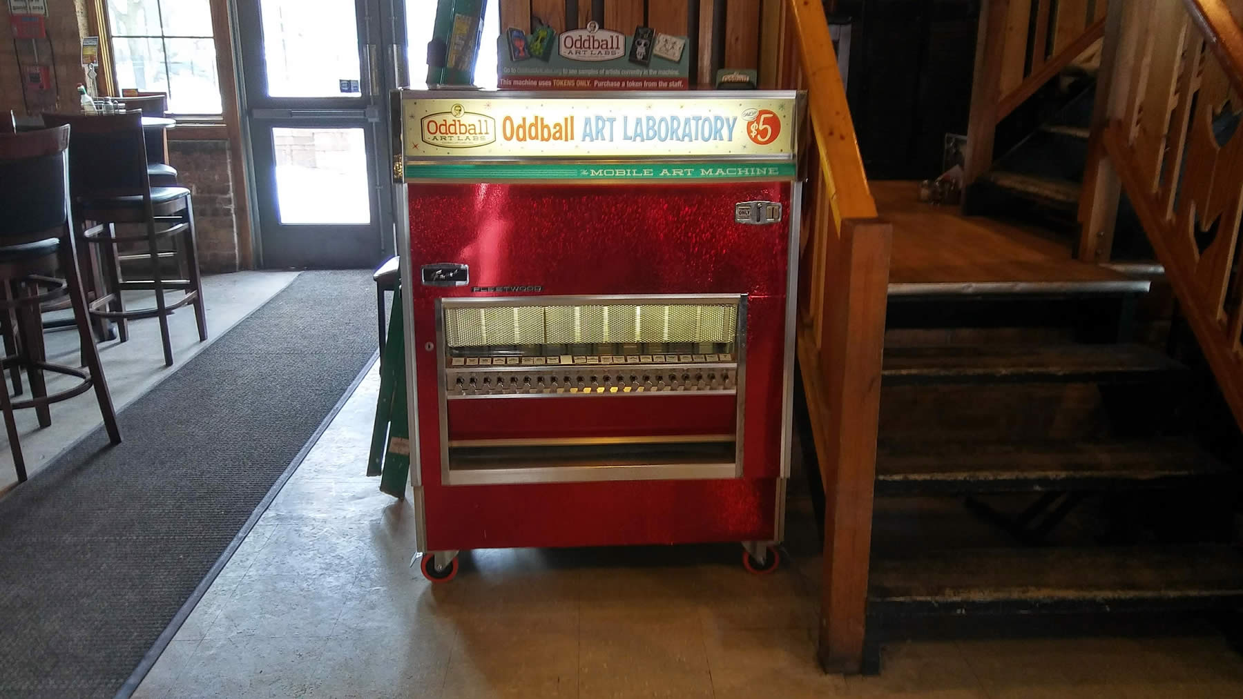 Oddball Art Labs Mobile Art Machine at Danny's on Douglas in Elgin