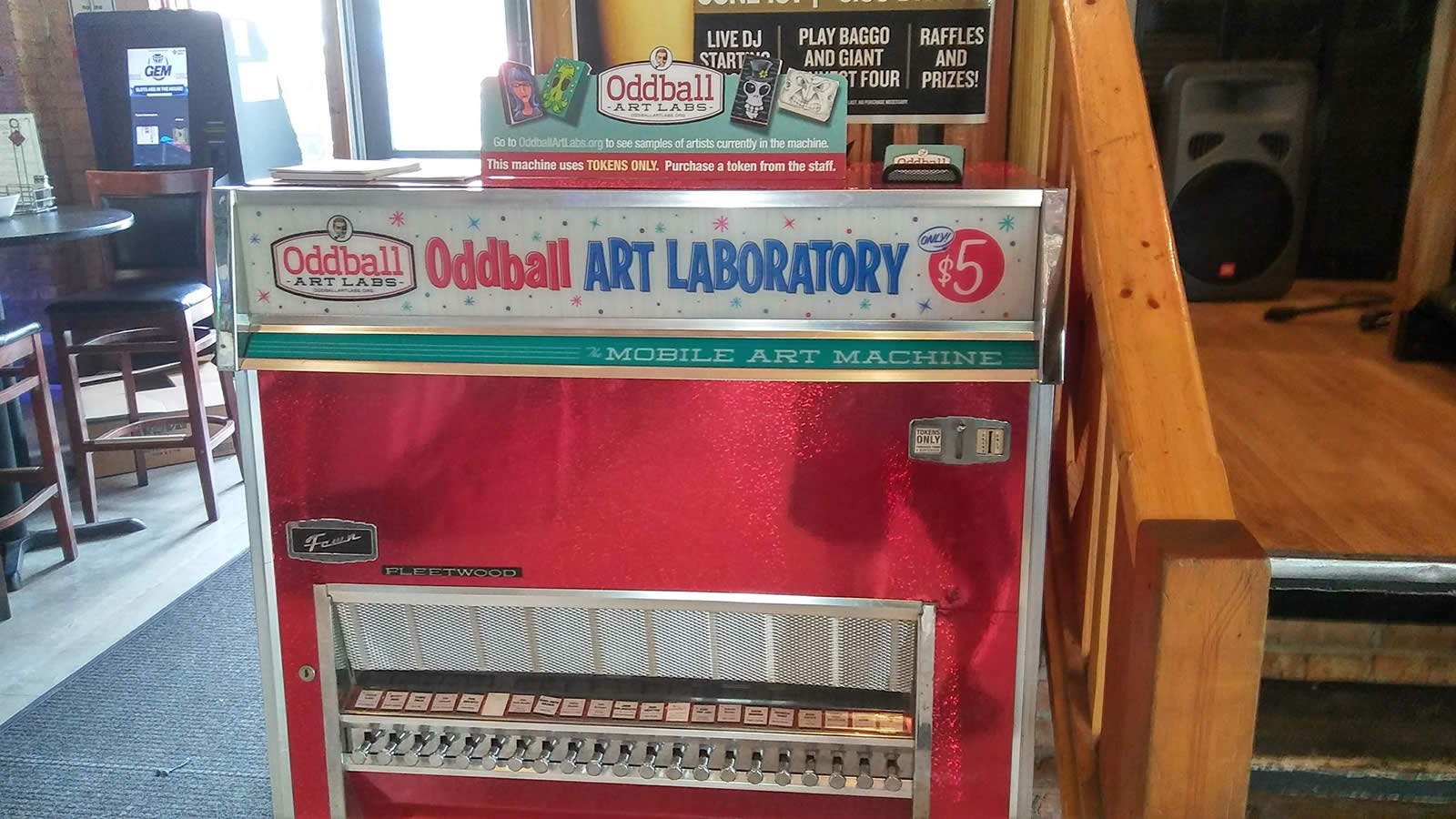 Oddball Art Labs Mobile Art Machine at Danny's on Douglas