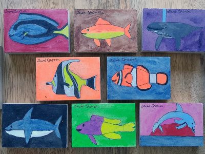 Ocean Animal Art Blocks by David Bremer
