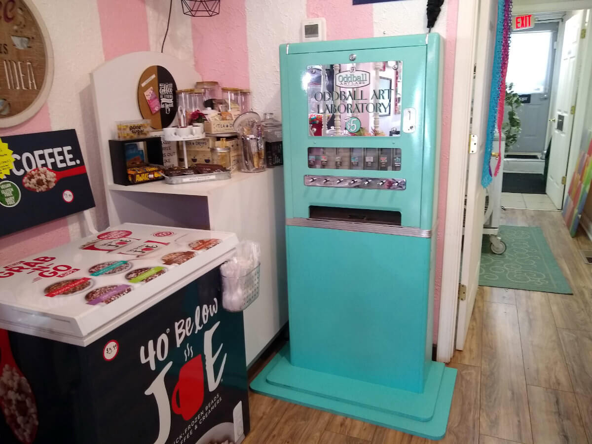 Oddball Mini Mobile Art Machine at Cook's Sweet Boutique in Elgin