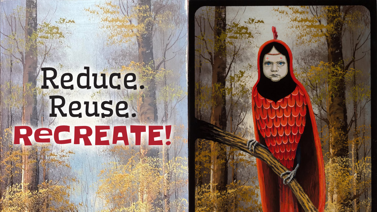 alisa duda olga bird painting before and after banner