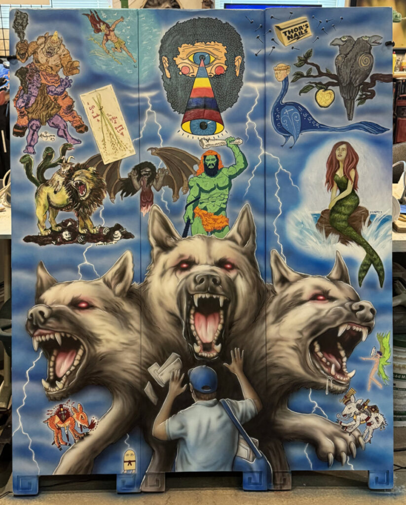 mythological mayhem oddball art labs jam painting 2025 web