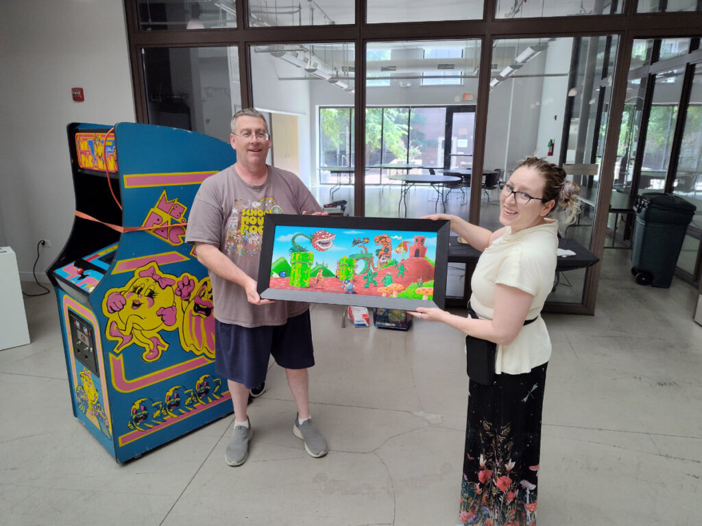 scott @ retrocade in dundee oddball jam peice winner