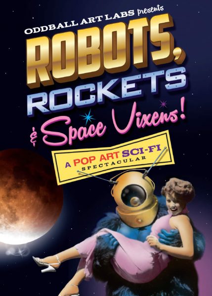 Robots, Rockets and Space Vixens Postcard